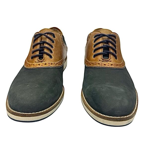J Murphy Mens Blue-Brown Nubuck-Leather Size 9.5 Medium Pre-Owned
